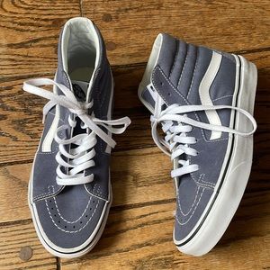 Blue high top vans. Barely used.